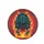 Snarling Chained Wolf Glowing Eyes Fiery Flames Greek Key - Fantasy Adventure Lover Gift Spare Tire Cover - 4