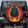 Snarling Chained Wolf Glowing Eyes Fiery Flames Greek Key - Fantasy Adventure Lover Gift Spare Tire Cover - 1