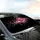 Elegant Pink Flamingo Fuchsia Feathers Glittering Cosmic Night Sky - Wildlife Lover Gift Car Sunshade - 6