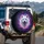 Majestic Fluffy Samoyed Dog Luminous Plasma Swirls Cosmic Void - Dog Lover Gift Spare Tire Cover - 3