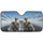 Exhilarated Skeletons Snowy Mountain Winding Road Journey - Winter Adventure Lover Gift Car Sunshade - 3