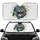Blue Black Spotted Jaguar Roaring Gold Splashes - Wildlife Lover Gift Car Sunshade - 1