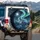 Aurora Borealis Mountain Lake Full Moon - Arctic Landscape Decor Gift Spare Tire Cover - 3