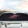 Fuchsia Pink Flamingo Cosmic Silver Shimmer Bokeh Glitter - Wildlife Lover Gift Car Sunshade - 5