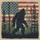 Bigfoot Silhouette Dark Pine Forest American Flag - Rustic American Heritage Gift Spare Tire Cover - 6