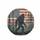 Bigfoot Silhouette Dark Pine Forest American Flag - Rustic American Heritage Gift Spare Tire Cover - 4
