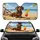 Dachshund Sunglasses Tropical Beach Scene - Golden Sand Summer Essentials for Dog Lovers Car Sunshade - 1