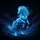 Electric Blue Glowing Horse Dynamic - Nature Lover Gift for Horse Enthusiast Spare Tire Cover - 6