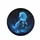 Electric Blue Glowing Horse Dynamic - Nature Lover Gift for Horse Enthusiast Spare Tire Cover - 4