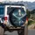 Snow Mountain Dark Lake Full Moon Stars Night Sky Outdoor Adventure Gift Spare Tire Cover - 3