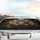 Golden Yellow Black Scaled Coiled Python Shadowy Jungle - Wildlife Lover Gift Car Sunshade - 5