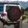 Red Skull Hooded Cloak Barbed Wire Floral Stars - Dark Aesthetic Gift Spare Tire Cover - 3