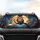 Big-Eyed Owl Full Moon Autumn Leaves - Woodland Night Decor Gift for Owl Lover Car Sunshade - 4