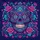 Ornate Symmetrical Calavera Sugar Skull Blooming Flowers - Mexican Folk Art Car Decor Gift Spare Tire Cover - 6