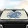 Swirling Dot-Work Paisley Floral Botanicals Leaf Elements - Everyday Lifestyle Gift Car Sunshade - 4