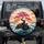 Coastal Cherry Blossom Tree Ocean Waves Sunset Landscape Scenery - Outdoor Adventure Gift Spare Tire Cover - 1