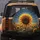 Realistic Field of Sunflowers Twilight Sky - Outdoor Lover Gift Spare Tire Cover - 5