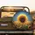 Realistic Field of Sunflowers Twilight Sky - Outdoor Lover Gift Spare Tire Cover - 2