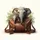 Baby Elephants Peeking Leather Travel Bag - Wildlife Lover Gift Spare Tire Cover - 6