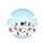 Black White Cartoon Cats Pink Cheeks Snail Cupcake Hearts - Cat Lover Everyday Accessory Spare Tire Cover - 4