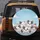 Black White Cartoon Cats Pink Cheeks Snail Cupcake Hearts - Cat Lover Everyday Accessory Spare Tire Cover - 5