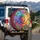 Rainbow Rose Full Bloom Garden Foliage - Floral Lover Gift Spare Tire Cover - 3