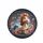 Grinning Cartoon Horse Orange Mane Blue Eyes - Horse Lover Gift Spare Tire Cover - 4