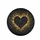 Deep Black Heart Sparkling Golden Bokeh Lights - Romantic Luminous Gift for Her Spare Tire Cover - 4