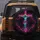 Crucified Figure Teal Skin Lime Crown Hot Pink Cross - Vehicle Decor Gift Spare Tire Cover - 5