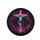 Crucified Figure Teal Skin Lime Crown Hot Pink Cross - Vehicle Decor Gift Spare Tire Cover - 4