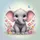 Baby Elephant Flowers Butterfly - Nursery Decor Gift for New Parents Spare Tire Cover - 6