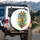 Majestic Giraffe Orange-Framed Sunglasses Vibrant Paint Splatter Adventure Travel Gear Spare Tire Cover - 3