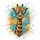Majestic Giraffe Orange-Framed Sunglasses Vibrant Paint Splatter Adventure Travel Gear Spare Tire Cover - 6