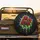 Vibrant Red Roses Neon Green Drips Electric Blue Purple Stripes Spare Tire Cover - 2