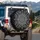 Black White Grey Paisley Mandala Filigree Flecks - Boho Lifestyle Travel Essentials Gift Spare Tire Cover - 3