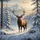 Majestic Bull Elk Antlers Snowy Mountain Pine Forest - Wildlife Lover Gift Spare Tire Cover - 6