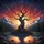 Ancient Tree Gnarled Roots Snowy Mountain Reflecting Lake Sunset - Outdoor Enthusiast Gift Spare Tire Cover - 6