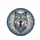 Grey Wolf Pink Rose Midnight Blue Ivory Baroque Floral Vine Arabesque - Wildlife Lover Gift Spare Tire Cover - 4