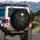 Glowing Yellow Eye Skull Skeletal Hand Rock On - Gothic Vehicle Style Gift Spare Tire Cover - 3