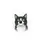 Curious Black White Tuxedo Cat Luminous Green Eyes White Whiskers White Muzzle - Cat Lover Gift Spare Tire Cover - 4