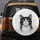 Curious Black White Tuxedo Cat Luminous Green Eyes White Whiskers White Muzzle - Cat Lover Gift Spare Tire Cover - 5