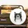 Curious Black White Tuxedo Cat Luminous Green Eyes White Whiskers White Muzzle - Cat Lover Gift Spare Tire Cover - 2