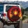 Tropical Sunset Head Silhouette Palm Trees - Outdoor Adventure Gear Spare Tire Cover - 3