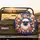Fluffy White Sheep Rosy Cheeks Yellow Sheep Floral Vines Royal Blue - Animal Lover Gift Spare Tire Cover - 2