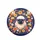 Fluffy White Sheep Rosy Cheeks Yellow Sheep Floral Vines Royal Blue - Animal Lover Gift Spare Tire Cover - 4