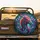 Powerful Majestic Dragon Head Fiery Teal Crystal Shards - Fantasy Lover Gift Spare Tire Cover - 2