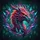 Powerful Majestic Dragon Head Fiery Teal Crystal Shards - Fantasy Lover Gift Spare Tire Cover - 6