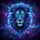 Fantasy Lion Head Glowing Eyes Crystalline Mane Cosmic Nebula - Fantasy Lover Gift Spare Tire Cover - 6