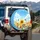 Sunflowers Wildflower Meadow Monarch Butterflies - Outdoor Nature Lover Gift Spare Tire Cover - 3