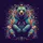Kaleidoscopic Grizzly Bear Glowing Shapes - Wildlife Lover Outdoor Adventure Gift Spare Tire Cover - 6